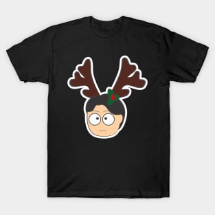 Guy with Christmas Deer T-Shirt